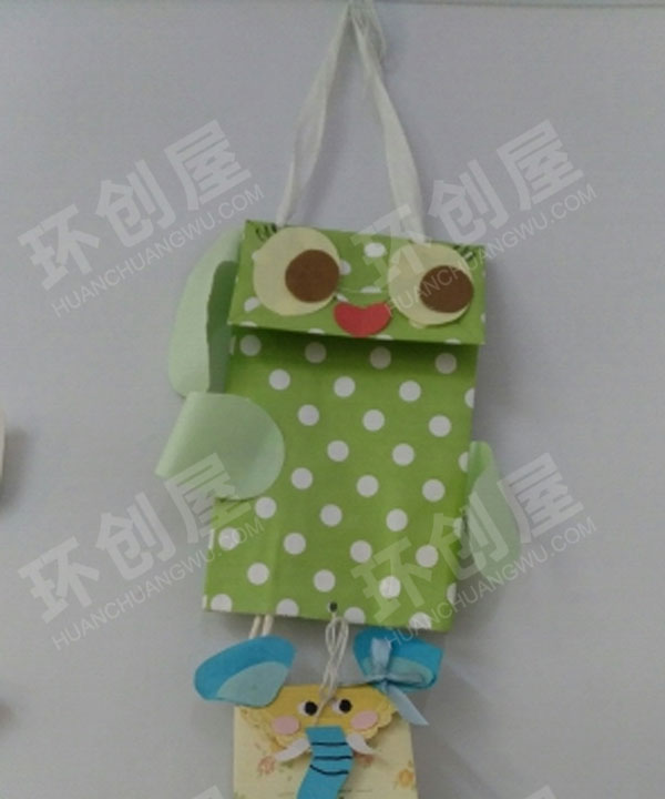 幼儿园创意环保袋吊饰图片
