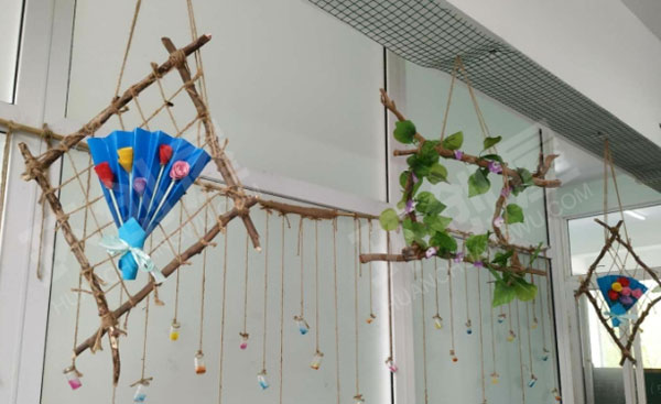 幼儿园春天主题废物利用吊饰图片