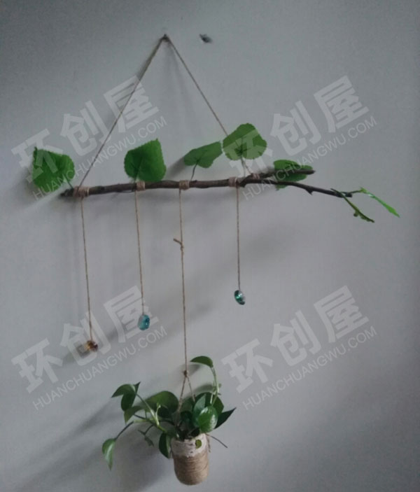 幼儿园木头石头贝壳的完美小清新挂饰图片