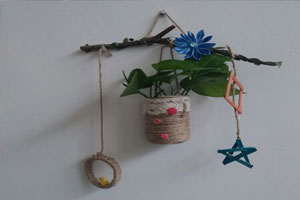 幼儿园木头石头贝壳的完美小清新挂饰图片9张