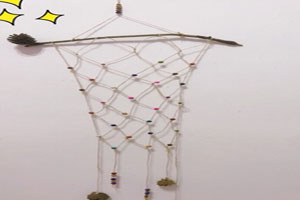 幼儿园自然材料树枝挂饰图片