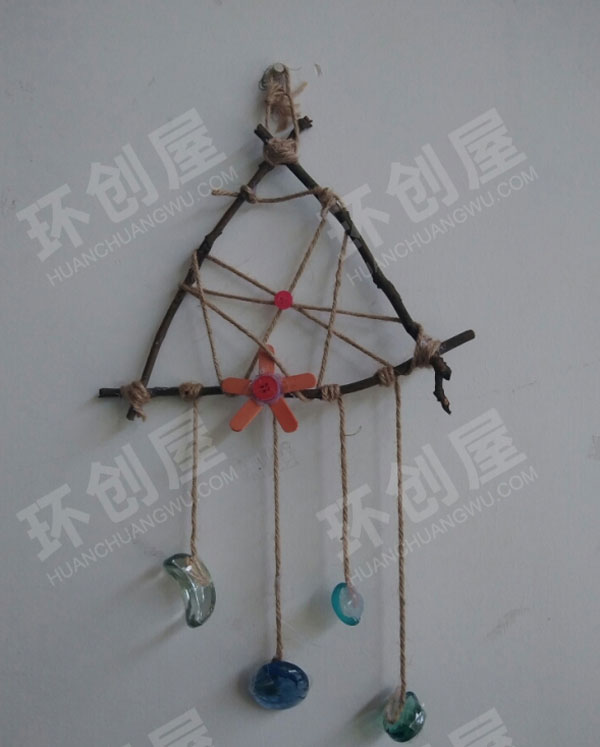 幼儿园木头石头贝壳的完美小清新挂饰图片