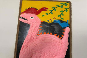 幼儿园粘土装饰画作品展示挂饰图片4张