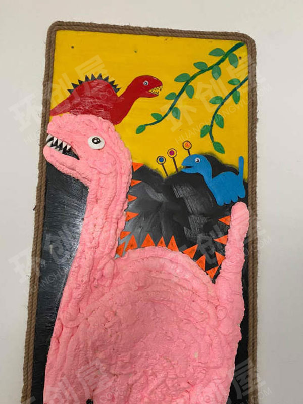 幼儿园粘土装饰画作品展示挂饰图片