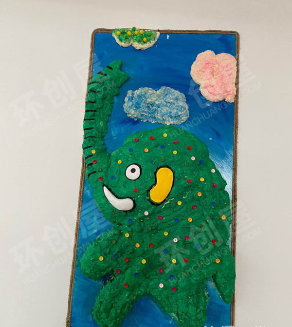 幼儿园粘土装饰画作品展示挂饰图片