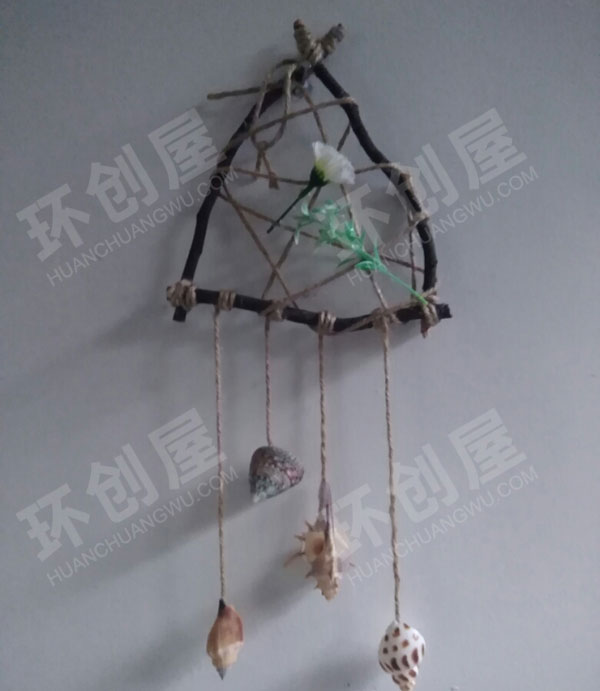 幼儿园木头石头贝壳的完美小清新挂饰图片