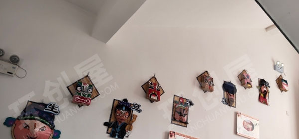 幼儿园中国风戏曲风走廊墙面装饰图片