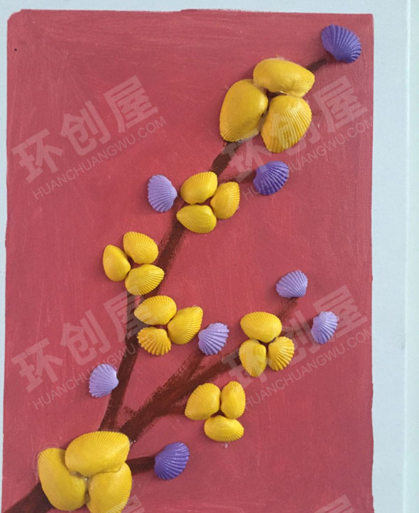 幼儿园走廊百变贝壳创意画图片