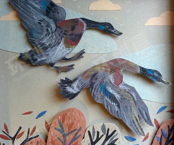 幼儿园走廊剪纸纸雕折纸作品图片