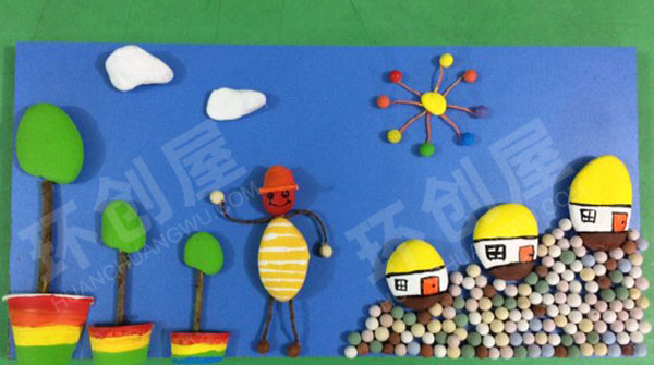 幼儿园走廊石头的蜕变作品展示图片