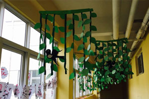 幼儿园春天树叶走廊吊饰图片2张