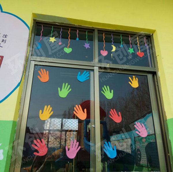 幼儿园玻璃窗户手工制作图片
