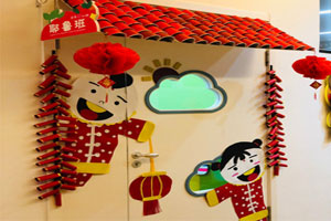 幼儿园新年教室门装饰图片