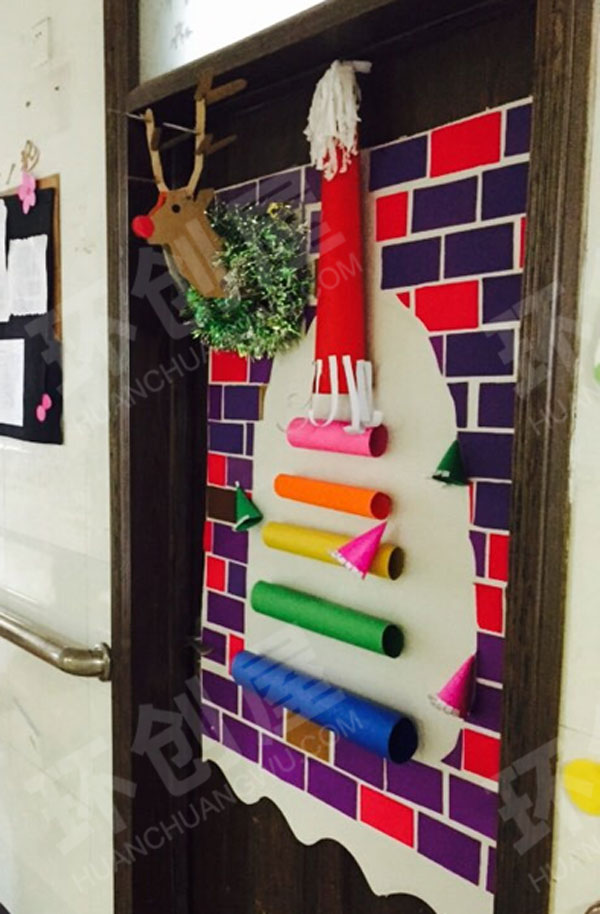 幼儿园圣诞节主题教室门装饰图片