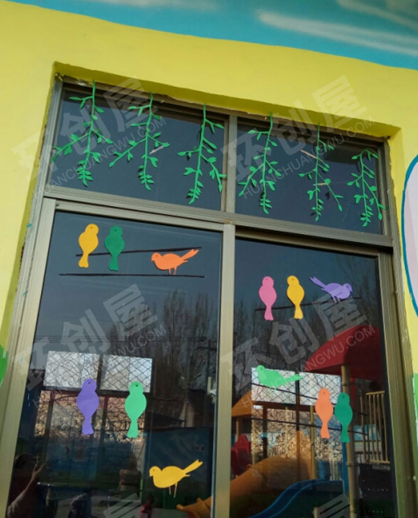 幼儿园玻璃窗户手工制作图片