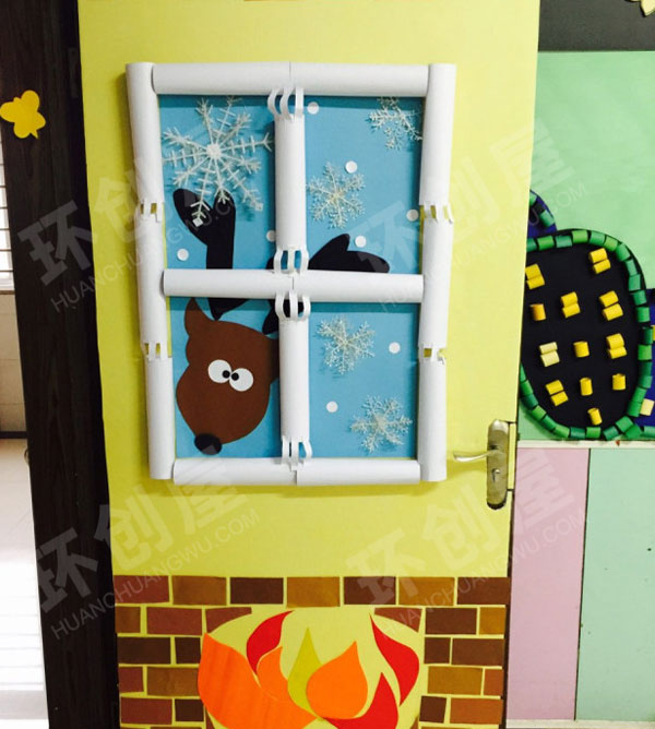 幼儿园圣诞节主题教室门装饰图片