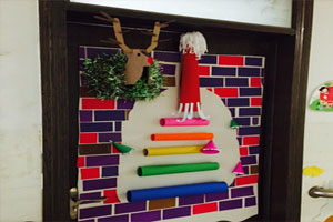 幼儿园圣诞节主题教室门装饰图片4张