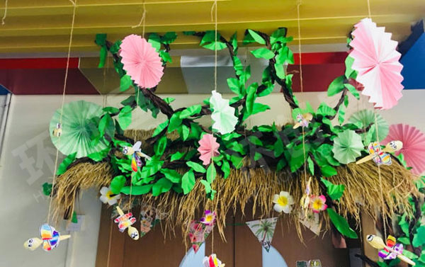 幼儿园春天主题蜻蜓教室门吊饰装饰图片