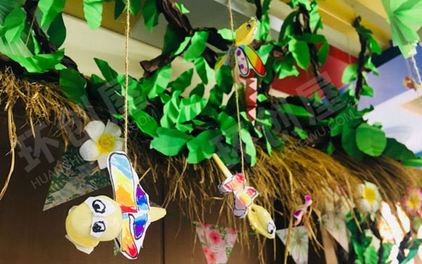 幼儿园春天主题蜻蜓教室门吊饰装饰图片