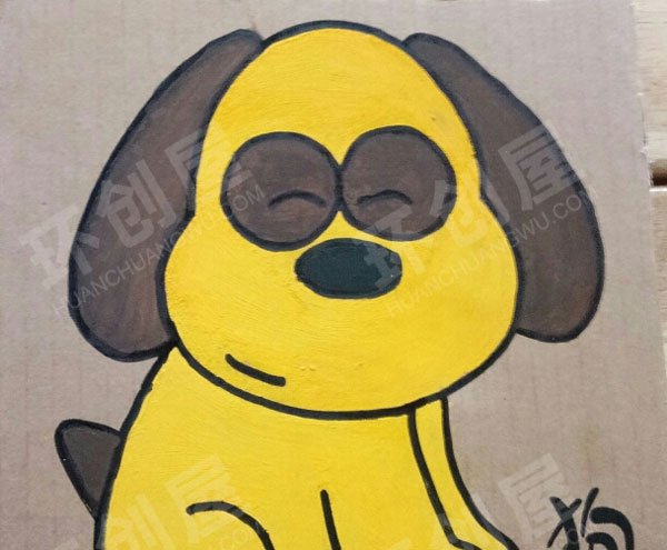 幼儿园废物利用硬纸板动物绘画作品展示图片