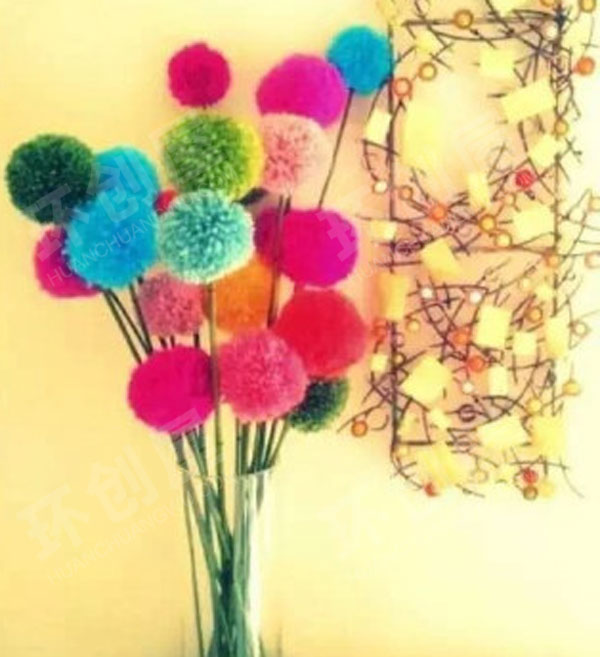 幼儿园毛线球的百遍造型作品展示图片