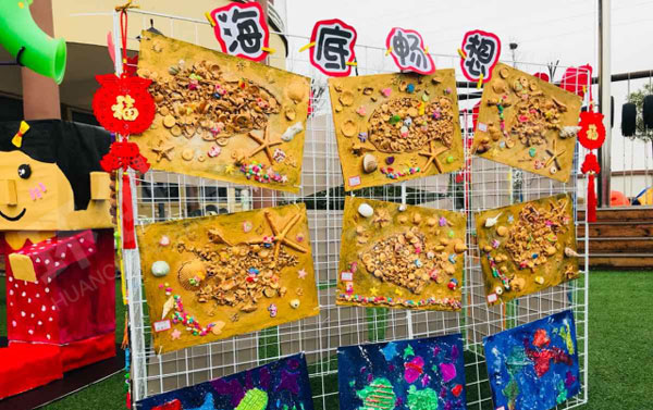 幼儿园新年喜庆创意画作品展示图片