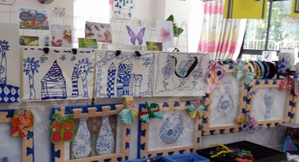 幼儿园青花瓷中国文化我是中国人作品展示图片