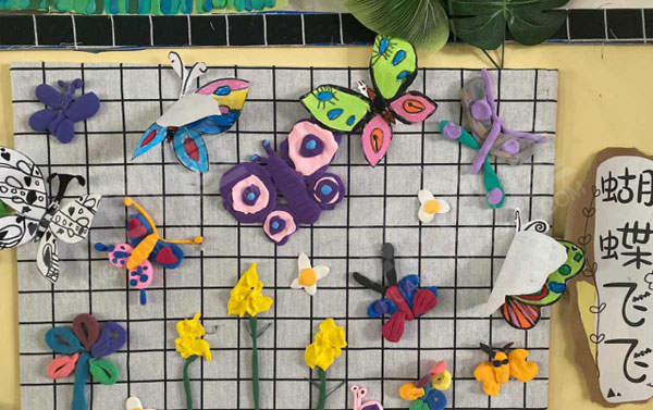 幼儿园找春天蝴蝶飞飞作品展示图片
