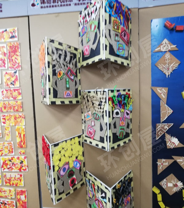 幼儿园环创废物利用创意美术作品展示图片