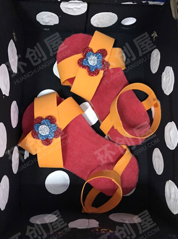 幼儿园鞋子展览会亲子手工活动小鞋子作品展示图片