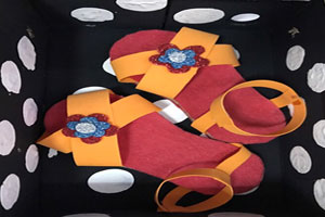 幼儿园鞋子展览会亲子手工活动小鞋子作品展示图片9张