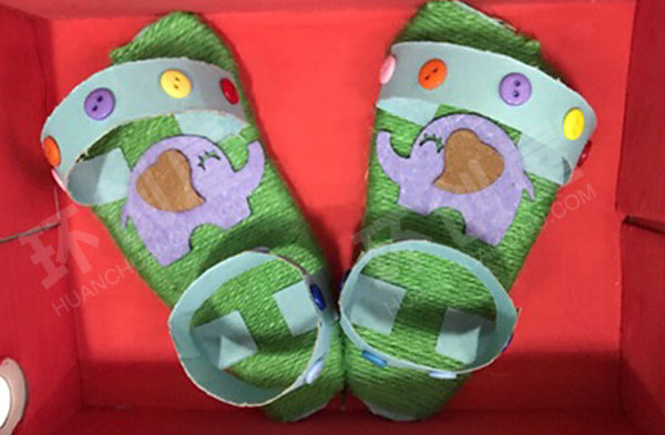 幼儿园鞋子展览会亲子手工活动小鞋子作品展示图片