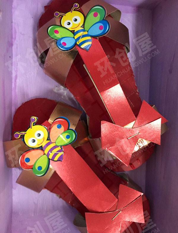 幼儿园鞋子展览会亲子手工活动小鞋子作品展示图片