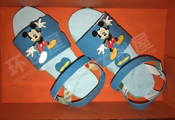 幼儿园鞋子展览会亲子手工活动小鞋子作品展示图片