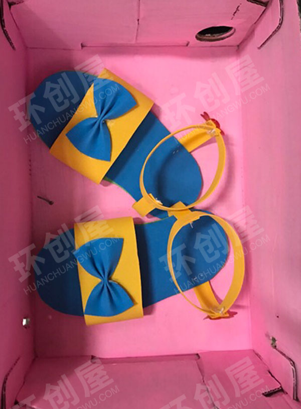 幼儿园鞋子展览会亲子手工活动小鞋子作品展示图片