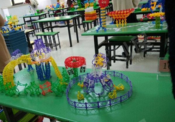 幼儿园建构乐园雪花片各种作品图片