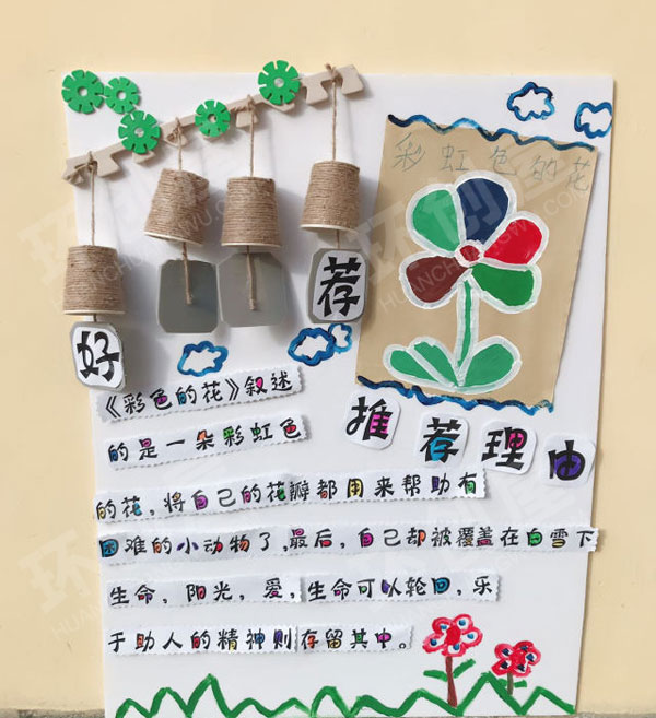 幼儿园阅读区好书推荐墙面布置图片