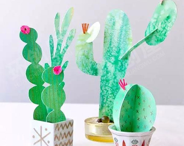 幼儿园美工区春天里的仙人掌图片