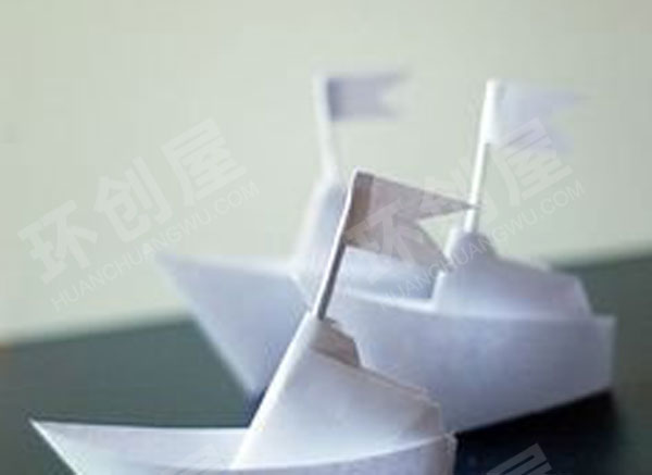 幼儿园美工区交通工具DIY小帆船图片