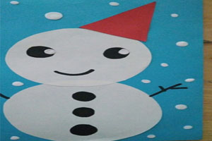 幼儿园美工区卡纸堆雪人图片