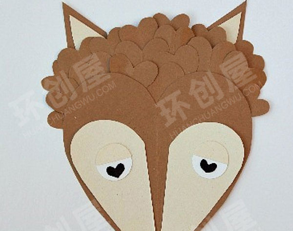 幼儿园美工区用爱心做的小动物图片