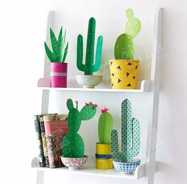 幼儿园美工区春天里的仙人掌图片