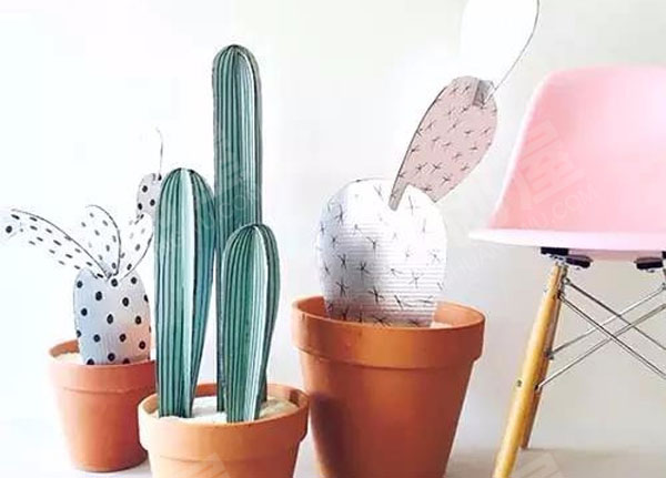 幼儿园美工区春天里的仙人掌图片