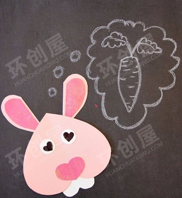 幼儿园美工区用爱心做的小动物图片