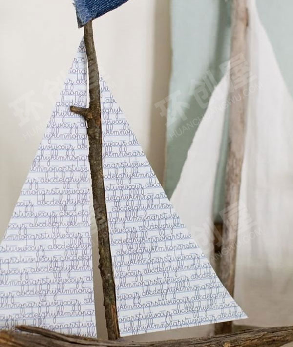 幼儿园美工区交通工具DIY小帆船图片