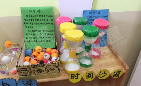 幼儿园科学区环创各种自制玩教具图片