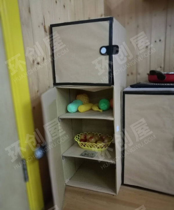 幼儿园角色游戏纸箱制作小厨房图片