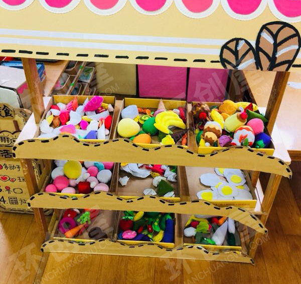 幼儿园角色游戏不织布食物图片