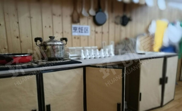 幼儿园角色游戏纸箱制作小厨房图片