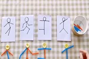 幼儿园益智小游戏体操小人图片2张